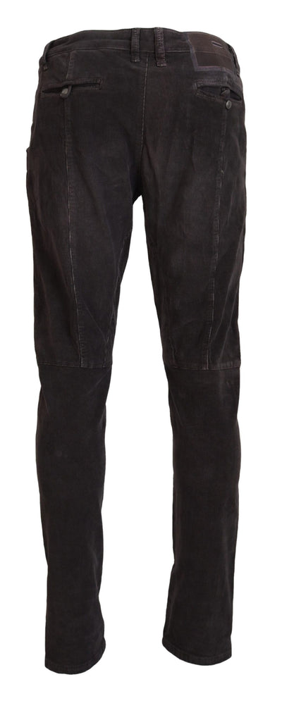 Pantalon décontracté coupe droite en coton marron Acht pour homme