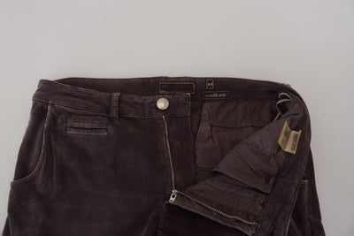 Pantalon décontracté coupe droite en coton marron Acht pour homme