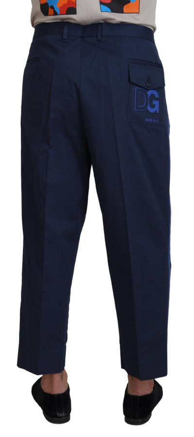 Pantalon court en coton bleu Dolce &amp; Gabbana pour homme