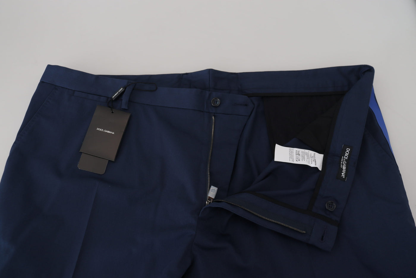 Pantalon court en coton bleu Dolce &amp; Gabbana pour homme