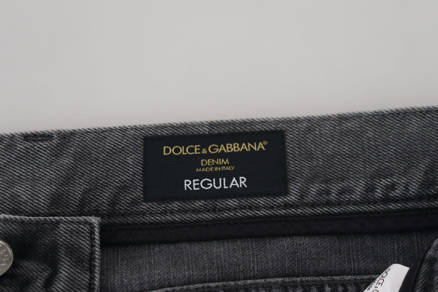Dolce &amp; Gabbana Grijze Katoenen Geruite Heren Denim Jeans