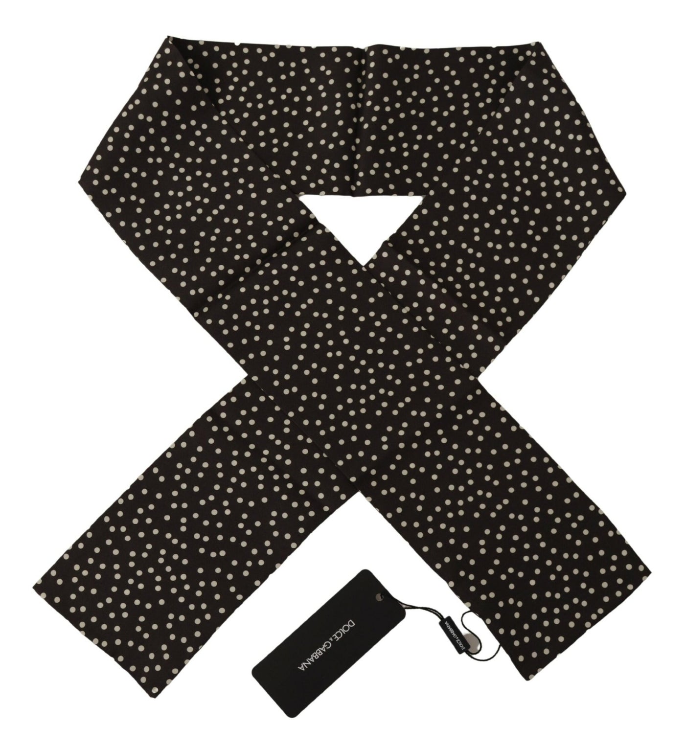 Dolce &amp; Gabbana Bruine Polka Dot Heren Sjaal Nekwikkel Sjaal
