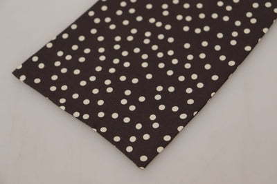 Dolce &amp; Gabbana Bruine Polka Dot Heren Sjaal Nekwikkel Sjaal