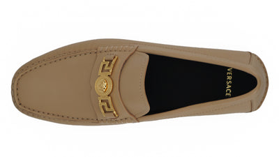 Versace Exquisite Medusa goudkleurige leren loafers