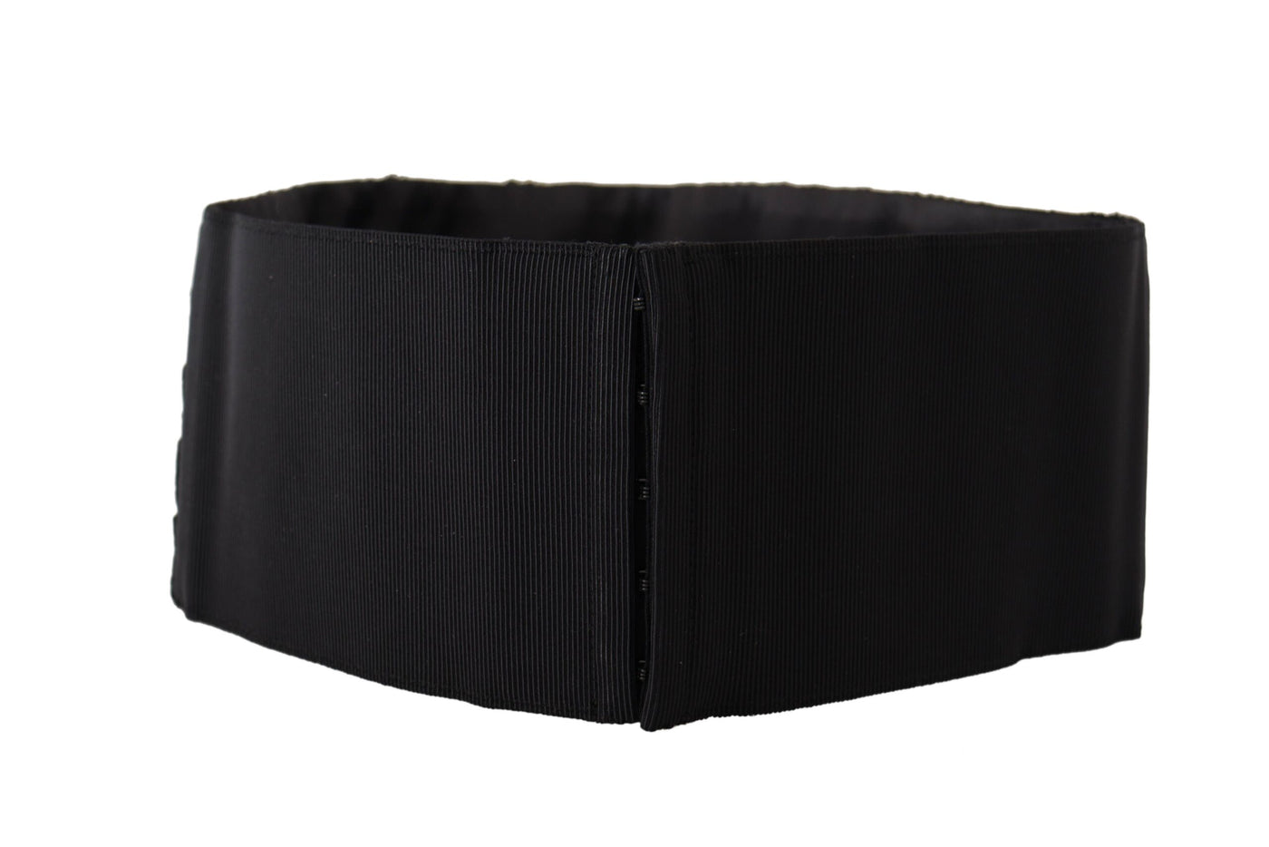Ceinture Dolce &amp; Gabbana en soie noire ornée de cristaux