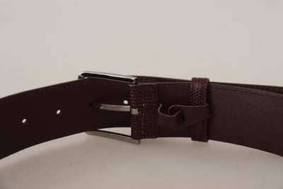 Ceinture Dolce &amp; Gabbana en cuir de veau marron avec boucle large gravée du logo