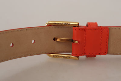 Dolce &amp; Gabbana Sac micro-casque en cuir orange Devotion Heart avec ceinture et écouteurs
