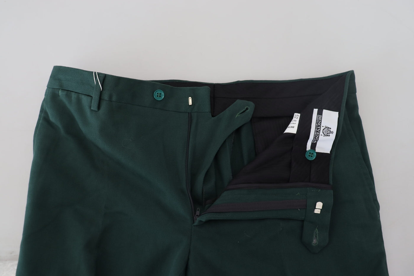 Pantalon slim en coton vert foncé pour homme BENCIVENGA