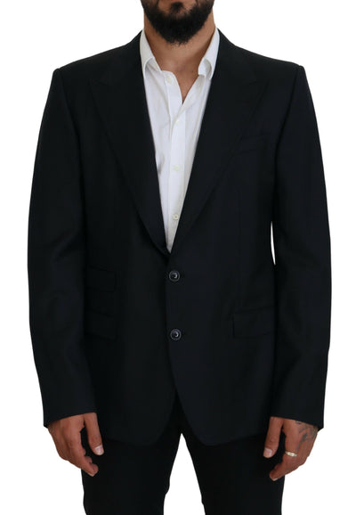 Blazer formel en laine bleu foncé Dolce &amp; Gabbana Sicilia