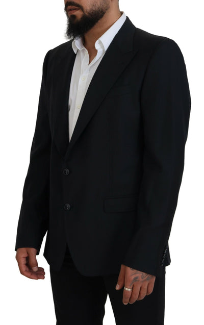 Blazer formel en laine bleu foncé Dolce &amp; Gabbana Sicilia
