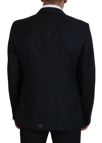 Blazer formel en laine bleu foncé Dolce &amp; Gabbana Sicilia