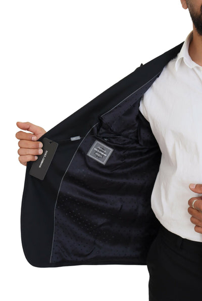 Blazer formel en laine bleu foncé Dolce &amp; Gabbana Sicilia
