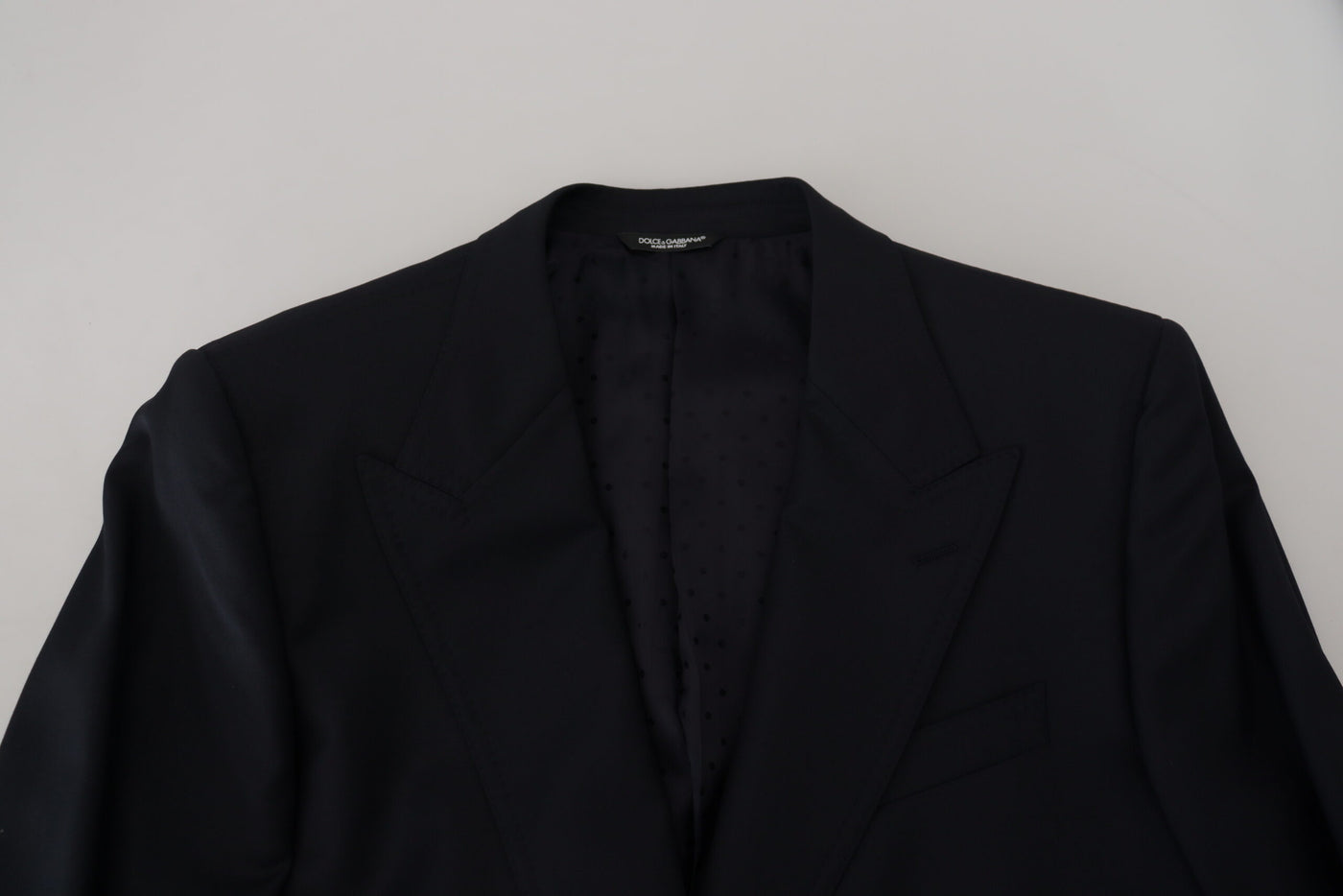 Blazer formel en laine bleu foncé Dolce &amp; Gabbana Sicilia