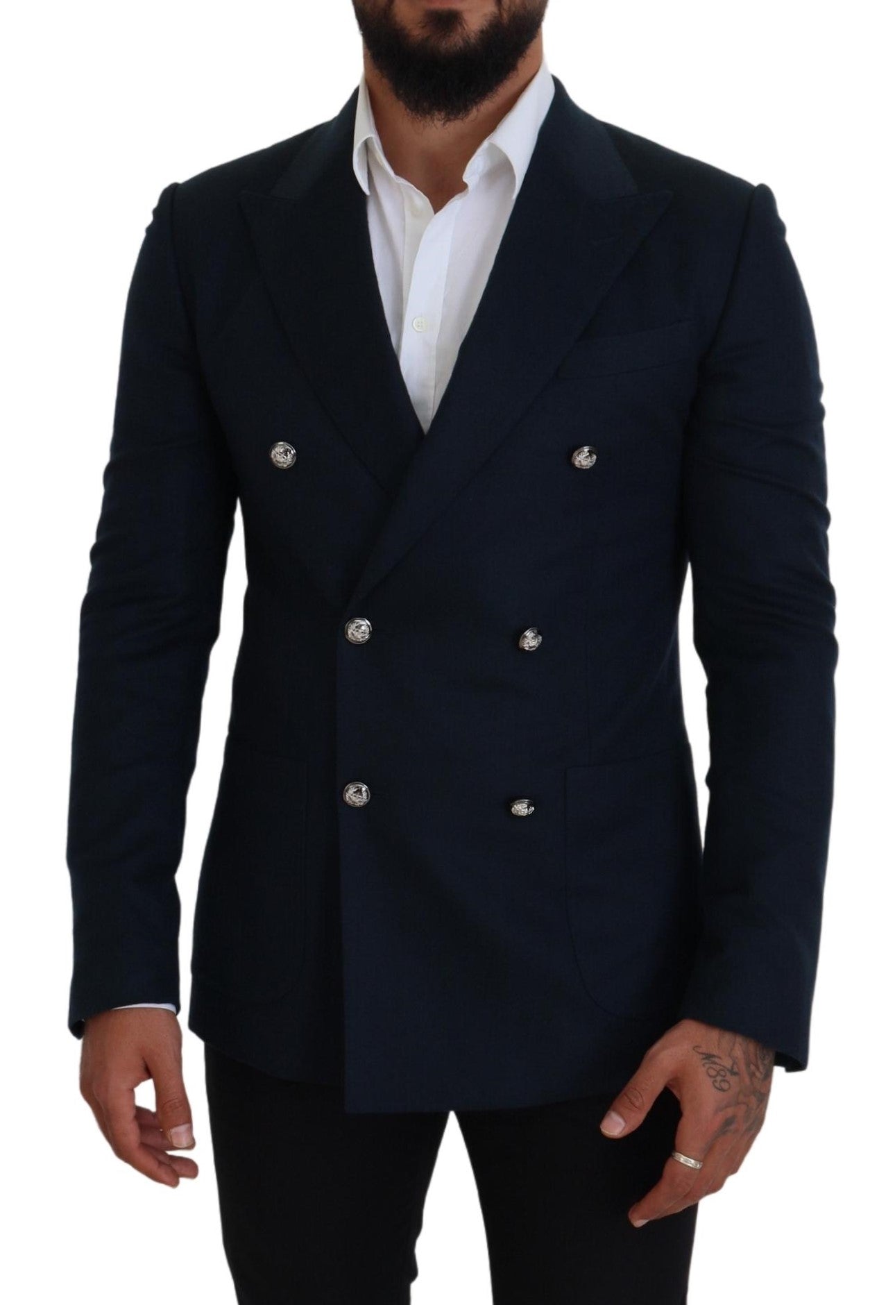 Blazer croisé bleu de cérémonie Dolce &amp; Gabbana