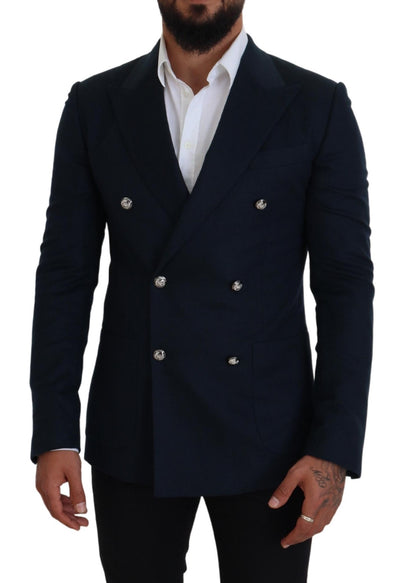Blazer croisé bleu de cérémonie Dolce &amp; Gabbana