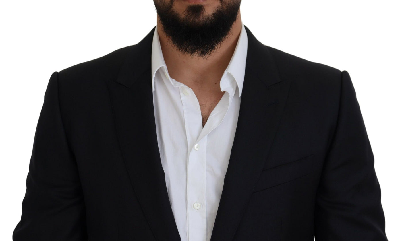 Dolce &amp; Gabbana Veste manteau bleu foncé Martini Blazer