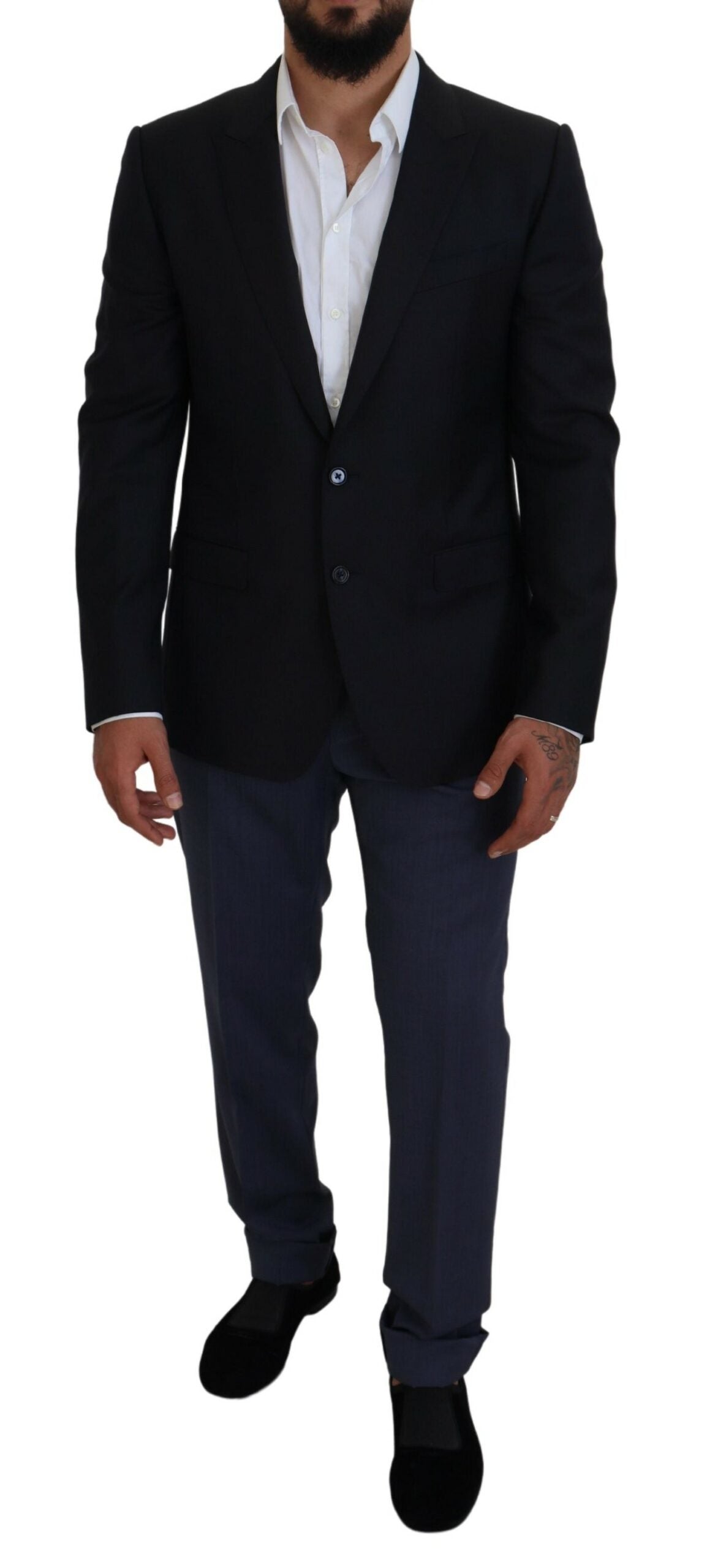 Dolce &amp; Gabbana Veste manteau bleu foncé Martini Blazer
