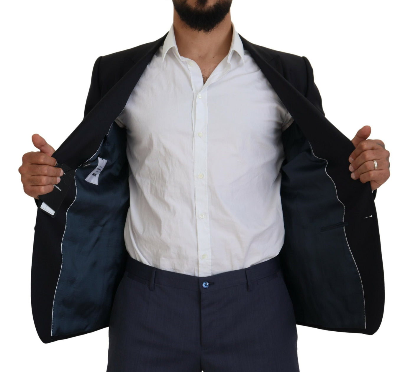 Dolce &amp; Gabbana Veste manteau bleu foncé Martini Blazer