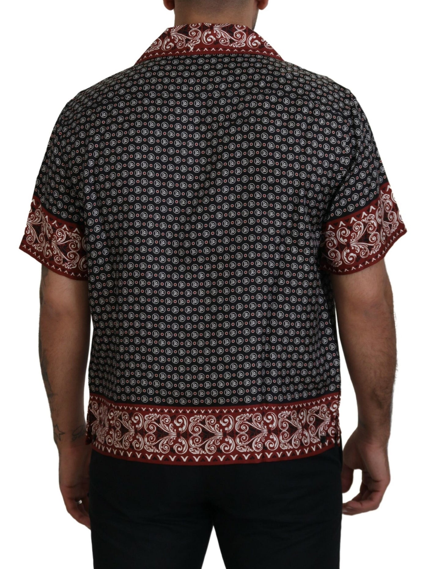 Chemise décontractée en soie à motifs multicolores Dolce &amp; Gabbana