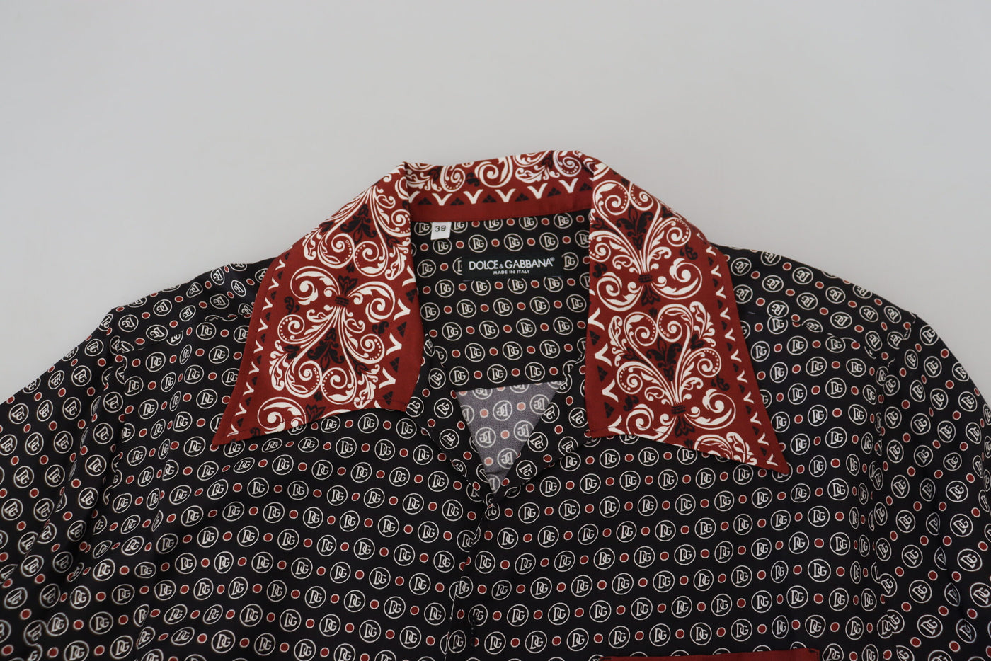 Chemise décontractée en soie à motifs multicolores Dolce &amp; Gabbana