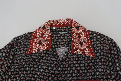 Chemise décontractée en soie à motifs multicolores Dolce &amp; Gabbana
