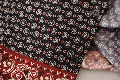 Chemise décontractée en soie à motifs multicolores Dolce &amp; Gabbana