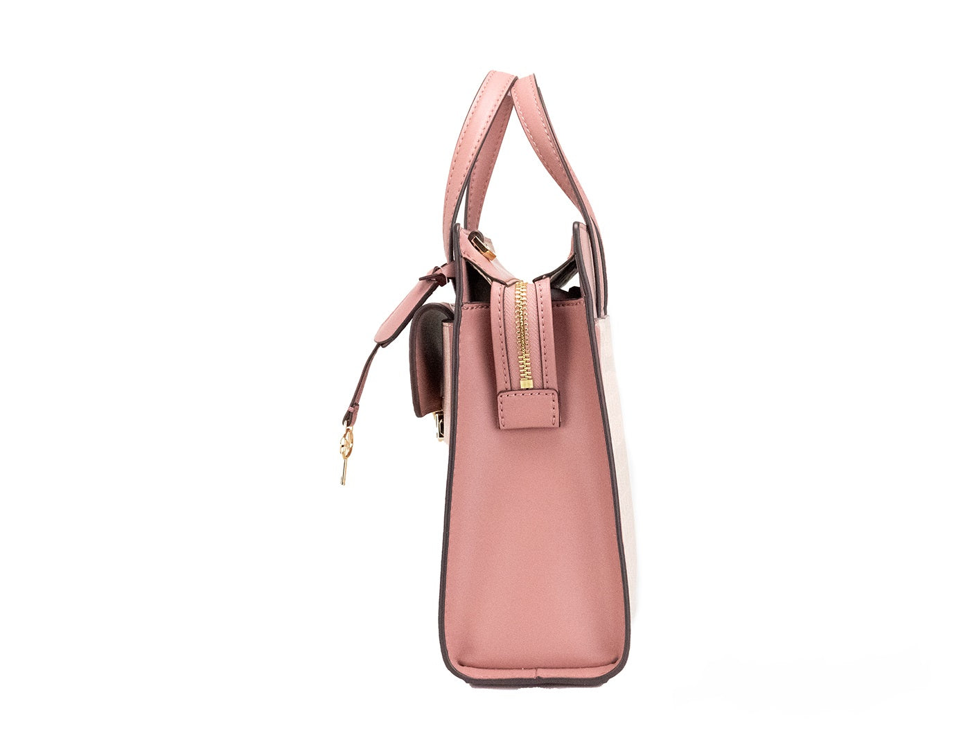 Sac à main fourre-tout à rabat en PVC rose Michael Kors Cece, petit modèle