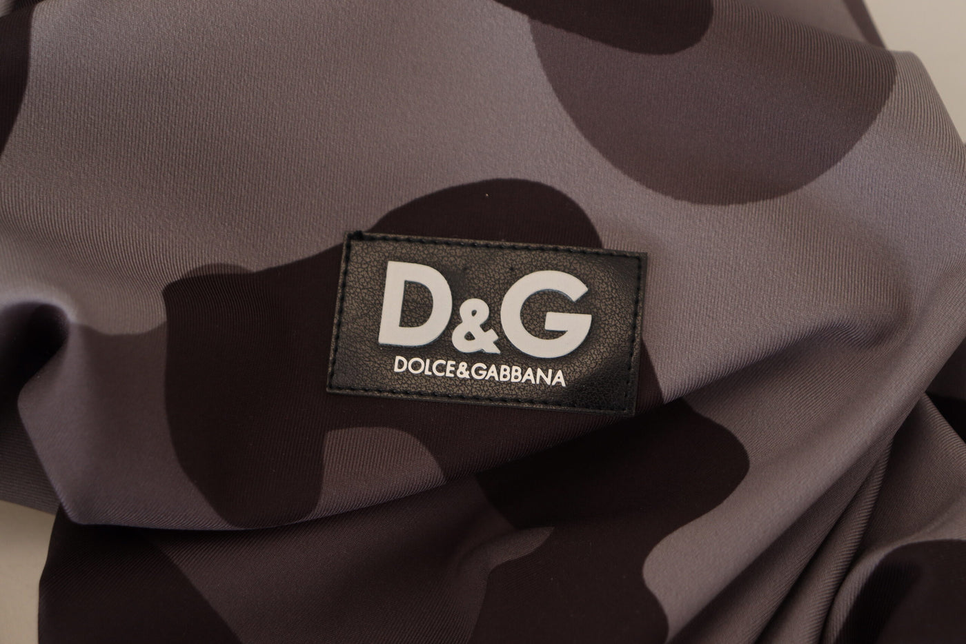Dolce &amp; Gabbana grijs geruit polyester wetsuit zwemkleding