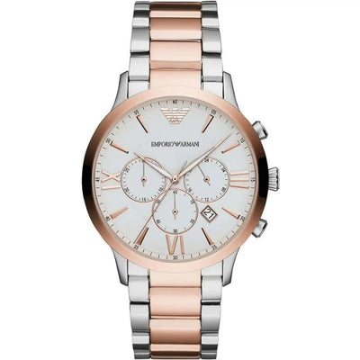 Montre bicolore élégante Emporio Armani pour homme