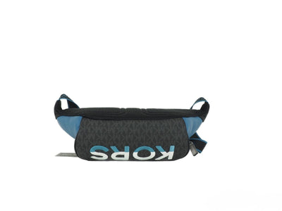 Michael Kors Cooper Grote Blauwe Multi Leren Utility Heuptas met Geborduurd Logo