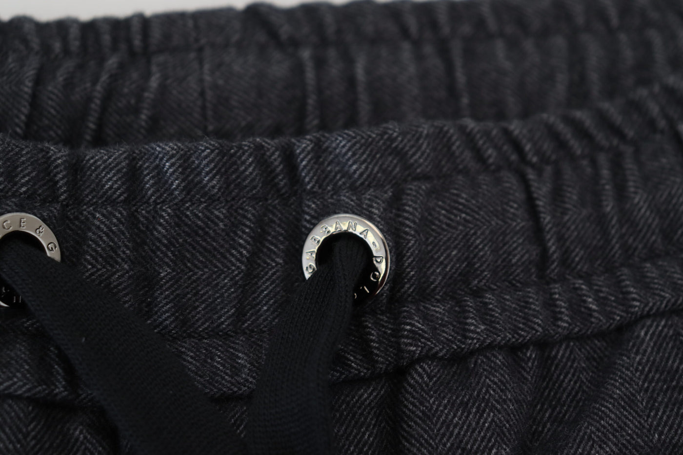 Dolce & Gabbana Grey Cotton Tapered Cotton Pants