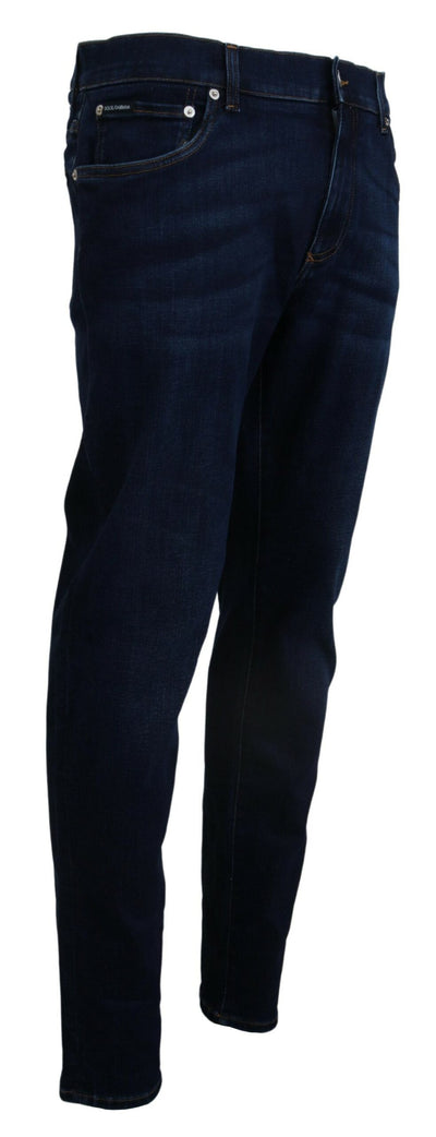 Dolce &amp; Gabbana donkerblauwe katoenen denim skinny jeans