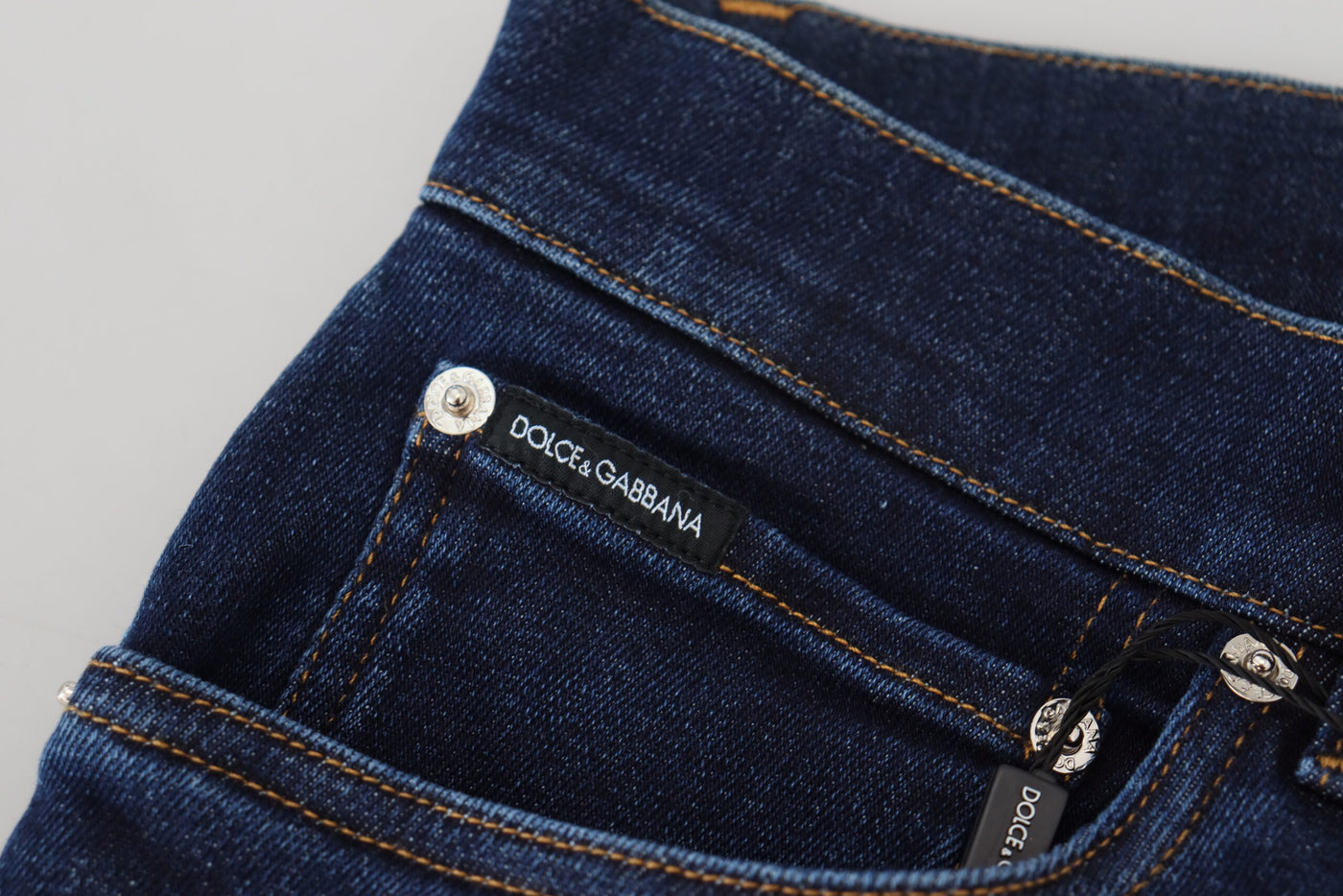 Dolce &amp; Gabbana donkerblauwe katoenen denim skinny jeans