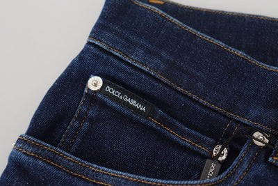 Dolce &amp; Gabbana donkerblauwe katoenen denim skinny jeans