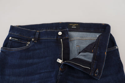 Dolce &amp; Gabbana donkerblauwe katoenen denim skinny jeans