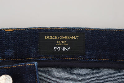 Dolce &amp; Gabbana donkerblauwe katoenen denim skinny jeans