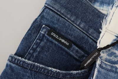 Dolce &amp; Gabbana Blue Ceasar Denim Katoenen Loose Fit Jeans