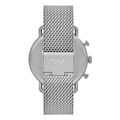 Montre chronographe sophistiquée en acier argenté Emporio Armani