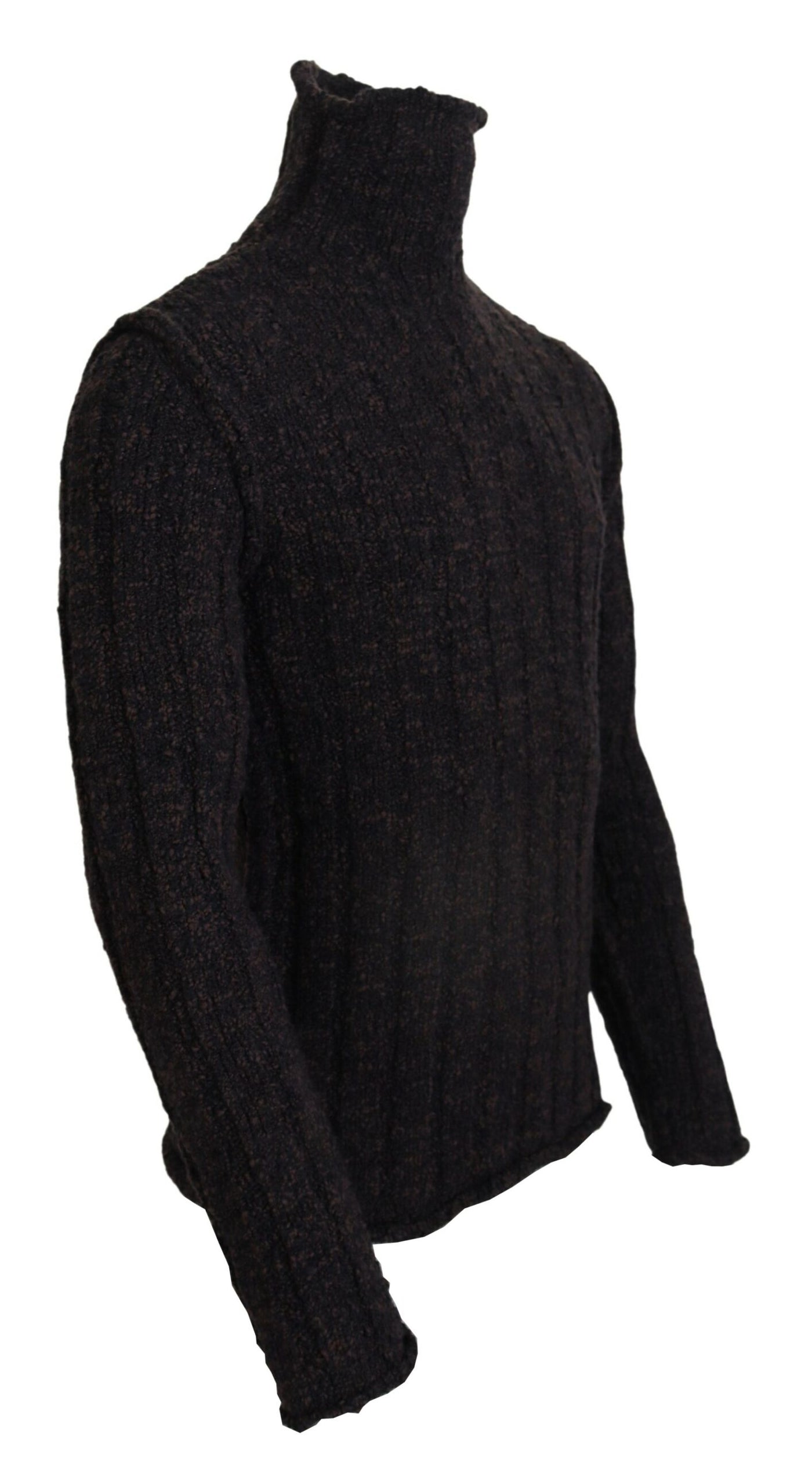 Pull à col roulé en laine marron Dolce &amp; Gabbana