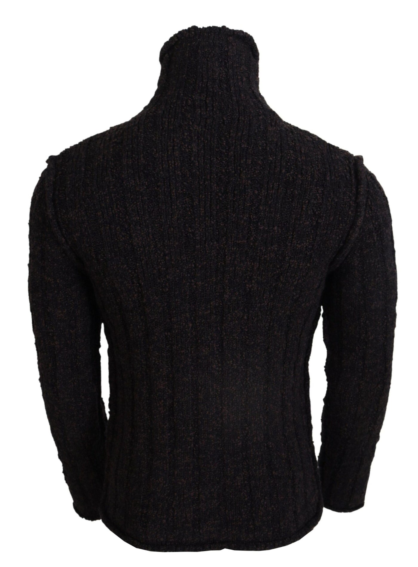 Pull à col roulé en laine marron Dolce &amp; Gabbana