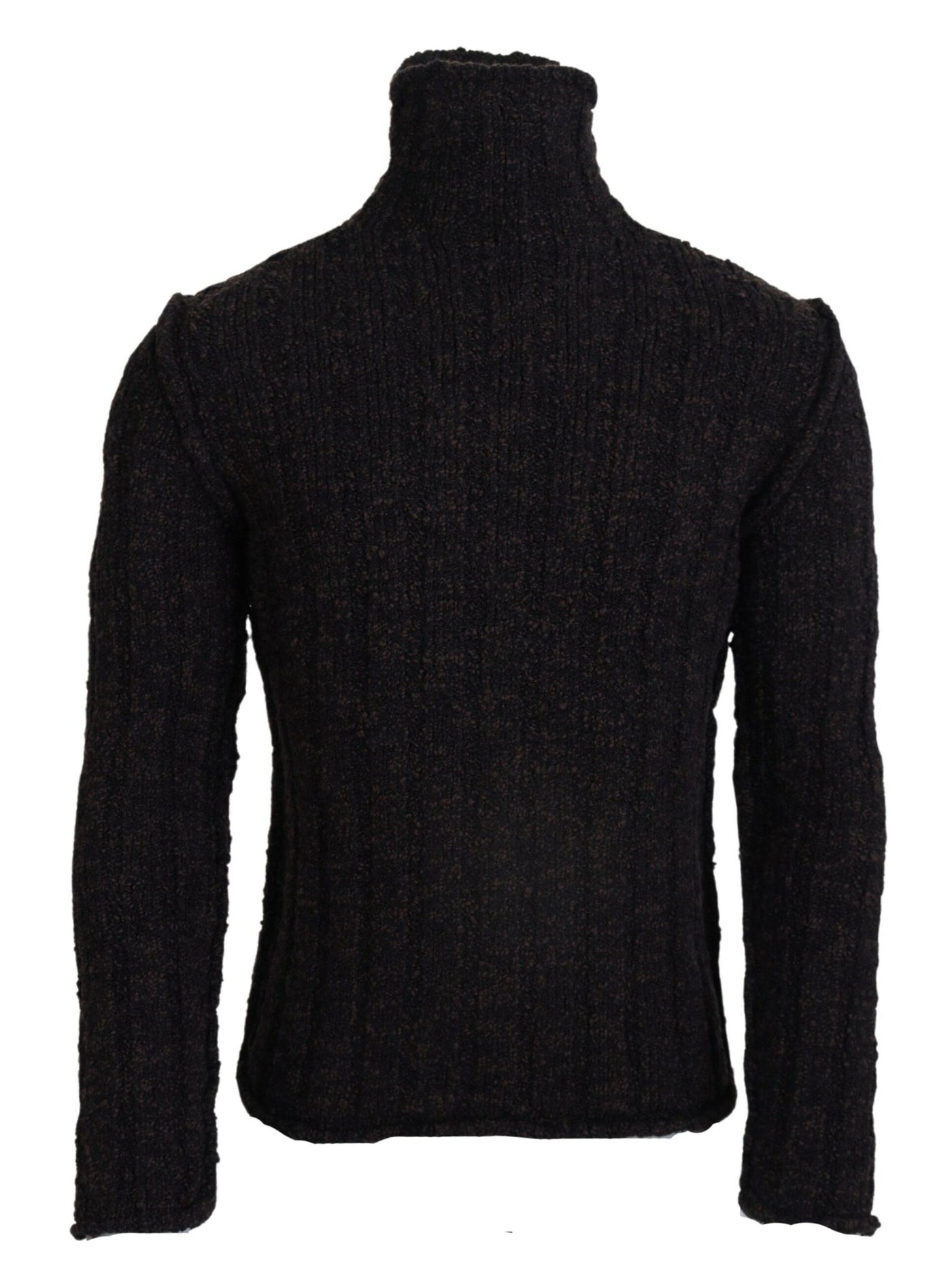 Pull à col roulé en laine marron Dolce &amp; Gabbana