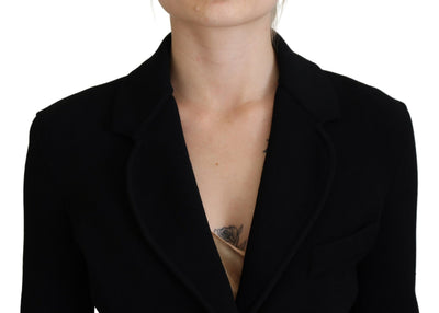Dolce &amp; Gabbana Blazer cardigan à boutons noirs Veste en viscose