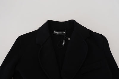 Dolce &amp; Gabbana Blazer cardigan à boutons noirs Veste en viscose