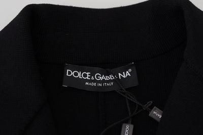 Dolce &amp; Gabbana Blazer cardigan à boutons noirs Veste en viscose
