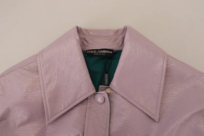 Dolce &amp; Gabbana paars katoenen cropped jasje met knoopjes