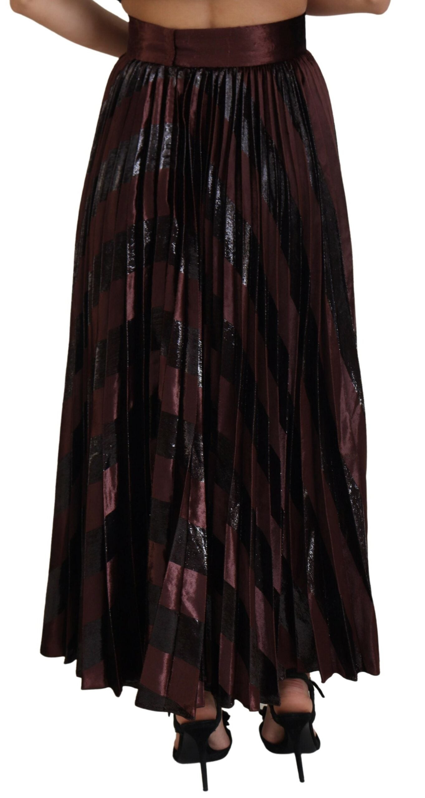 Dolce &amp; Gabbana Bruine Polyester Hoge Taille A-lijn Maxi-rok
