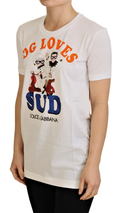Dolce &amp; Gabbana wit katoenen DG Loves SUD T-shirt