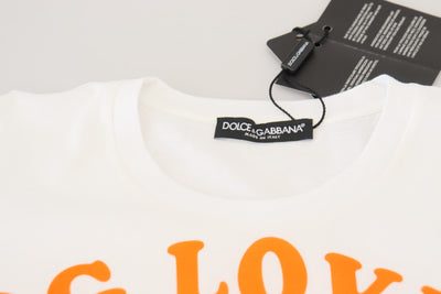Dolce &amp; Gabbana wit katoenen DG Loves SUD T-shirt