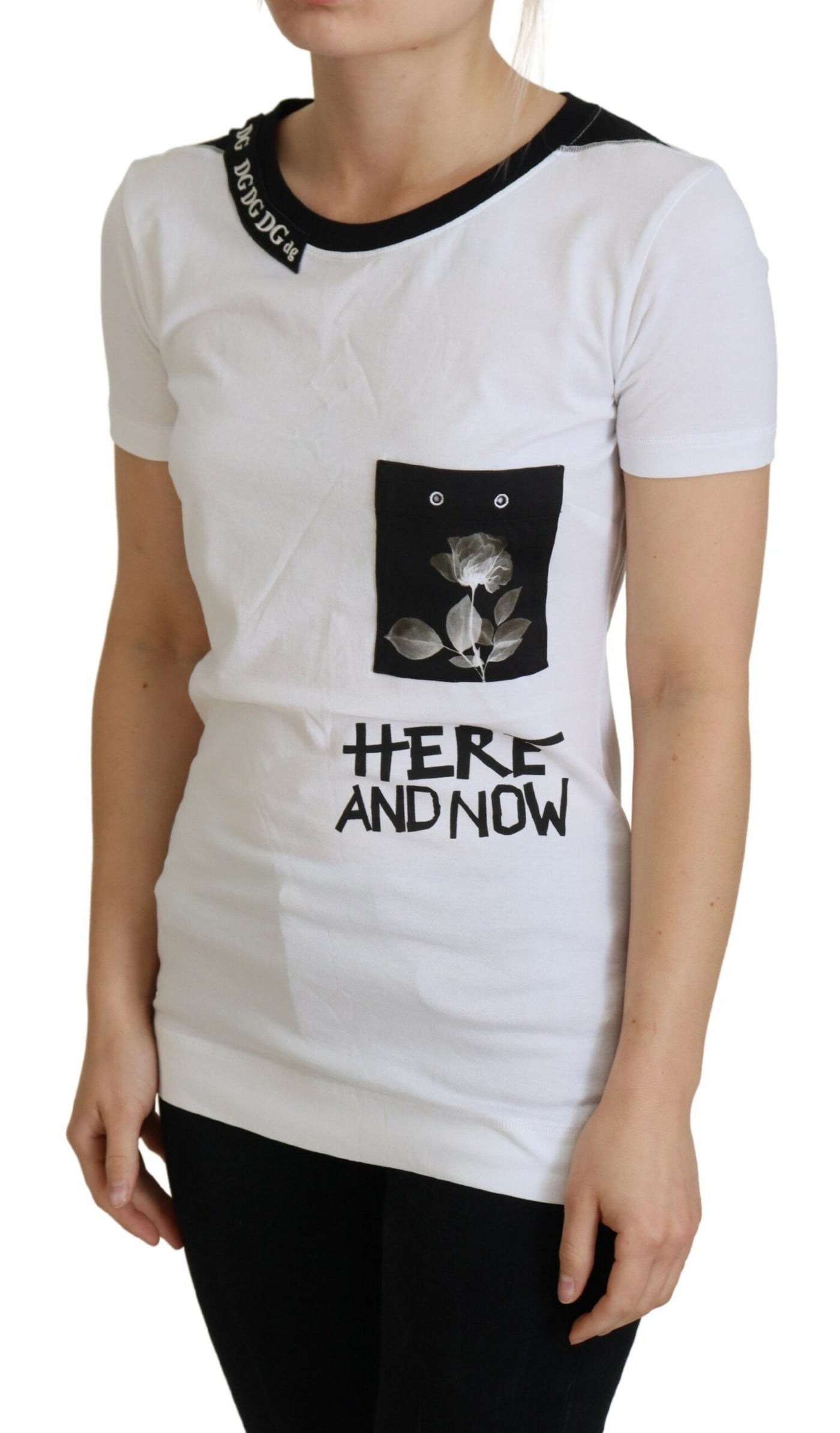 T-shirt ras du cou en coton blanc Dolce &amp; Gabbana