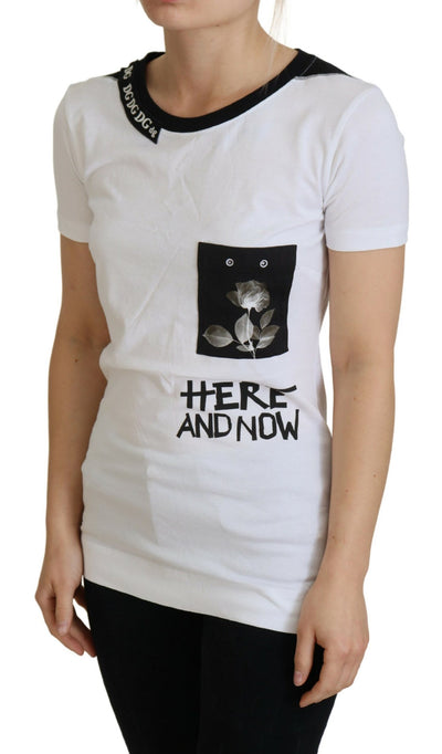 T-shirt ras du cou en coton blanc Dolce &amp; Gabbana